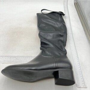 Women's Over The Knee High Boots Low Flat Heel Thigh High Boots for Women Black